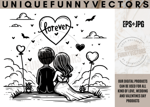 Charming Wedding Couple SVGs: Stick Vector 344 in Action