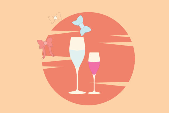 Drinks Romantic Wedding Reception: A Font for Celebration