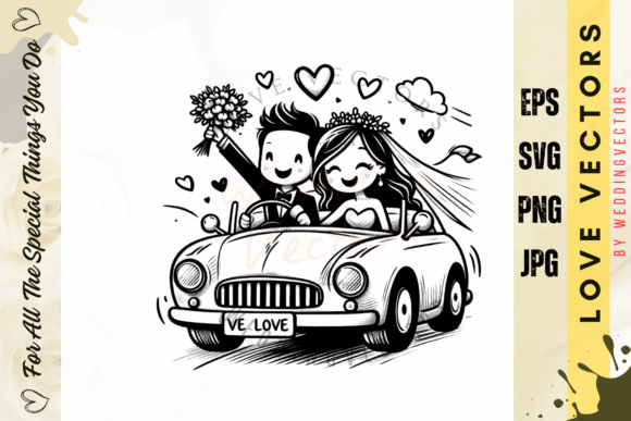 Elegant Wedding Couple & Love Vectors: The C50 Collection