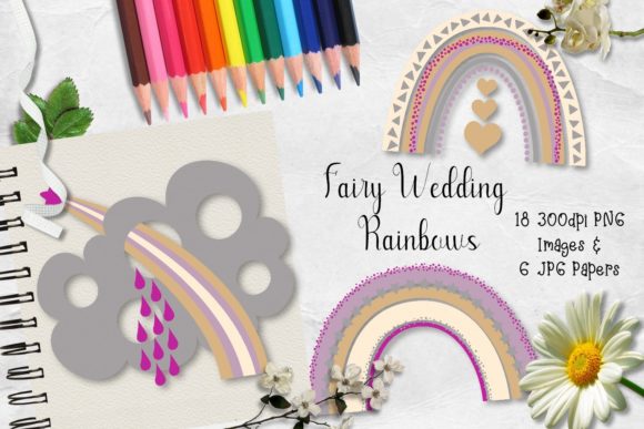 Fairy Wedding Rainbows Clipart: Your Go-To Graphics Collection