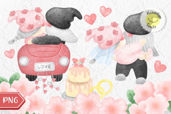 Gnomes Wedding Watercolor: A Whimsical Design Asset