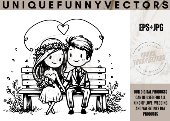 Love and Wedding Svg Vectors 511: Charming Characters for Heartfelt Design