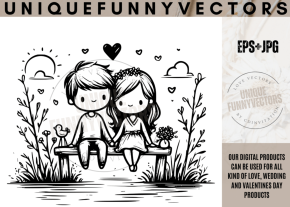 Love Wedding Stick Vectors Svg Eps 241: Your Go-To for Charming Design
