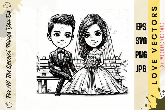 Wedding Couple and Love Vectors - C4990: A Designer's Guide