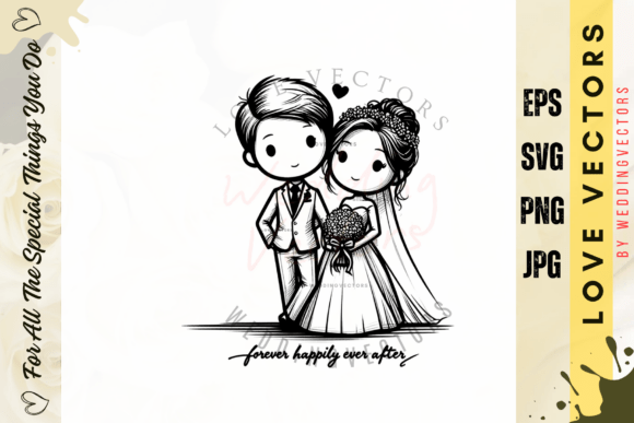 Wedding Couple and Love Vectors - C4991: A Designer's Guide