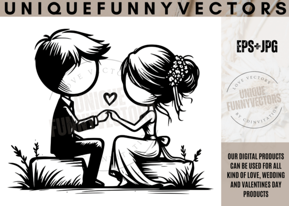 Wedding Couple SVG and Stick Vectors 376: The Design Asset That Captures Pure Joy