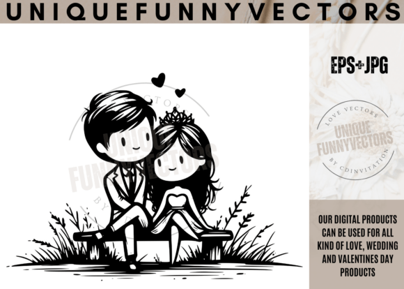 Wedding Couple SVG & Stick Vectors 375: Love in Design